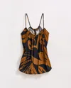 Billy Reid Silk Brush Stroke Floral Shirred Cami