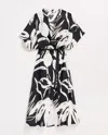 Billy Reid Silk Brush Stroke Wrap Dress