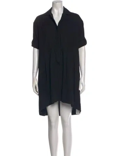 Pre-owned Billy Reid Silk Knee-length Dress In Black