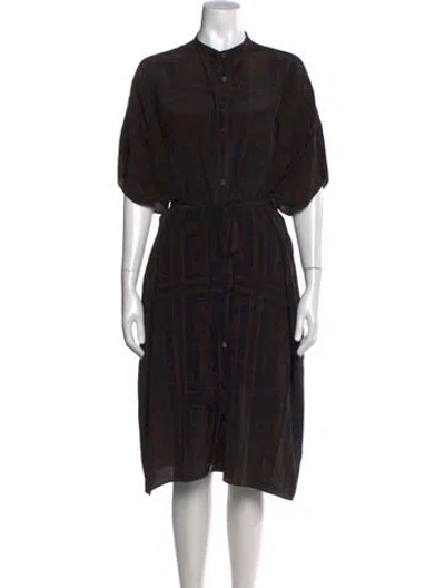 Pre-owned Billy Reid Silk Knee-length Dress In Black
