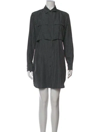Pre-owned Billy Reid Silk Mini Dress In Blue