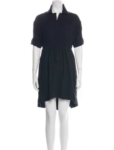 Pre-owned Billy Reid Silk Mini Dress In Blue