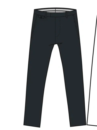 Billy Reid Silk Slub Donegal Flat Front Trouser - Blue
