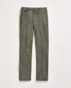 Billy Reid Silk Slub Donegal Flat Front Trouser In Lichen Green
