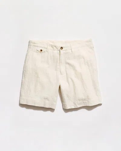 Billy Reid Moore Slub Cotton Shorts In White
