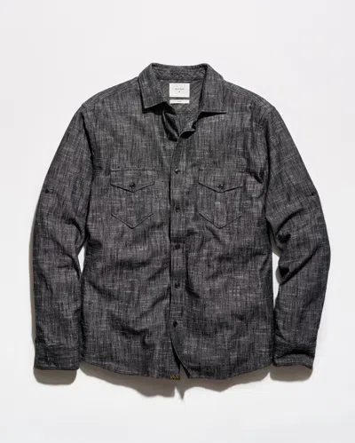 Billy Reid Slub Cotton Scout Shirt In Asphalt