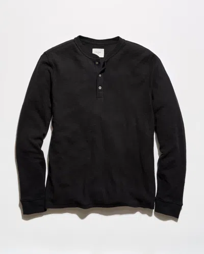 Billy Reid Slub Tuck Henley In Black