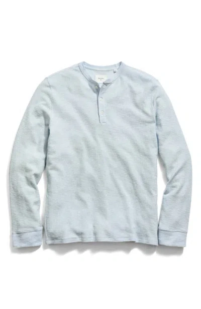 Billy Reid Slub Tuck Henley In Blue