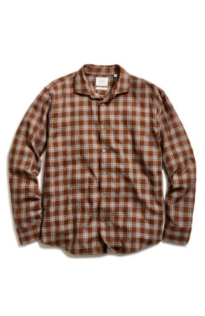 Billy Reid Standard Fit Windowpane Check Cotton Flannel Button-up Shirt In Multi
