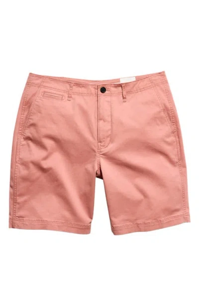 Billy Reid Stretch Cotton Chino Shorts In Pink