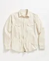 Billy Reid Stripe Oxford Western Shirt In Tinted White
