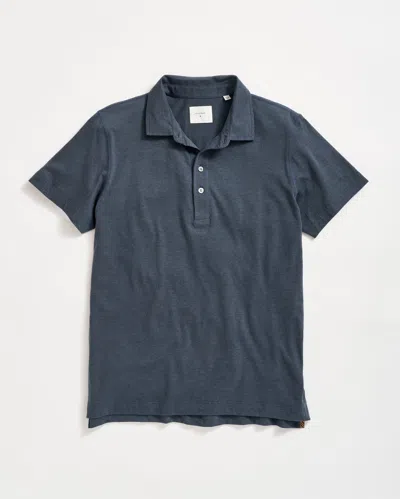 Billy Reid Stripe Pensacola Polo In Navy