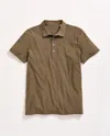 Billy Reid Stripe Pensacola Polo In Olive Black