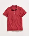 Billy Reid Stripe Pensacola Polo In Rosewood Mahogany