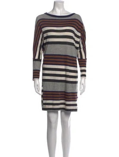 Pre-owned Billy Reid Striped Knee-length Dress In Multicolor