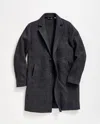 Billy Reid Subtle Plaid Boiled Wool Jordan Coat In Black/multi