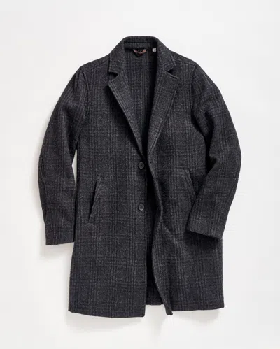 Billy Reid Subtle Plaid Boiled Wool Jordan Coat In Black/multi