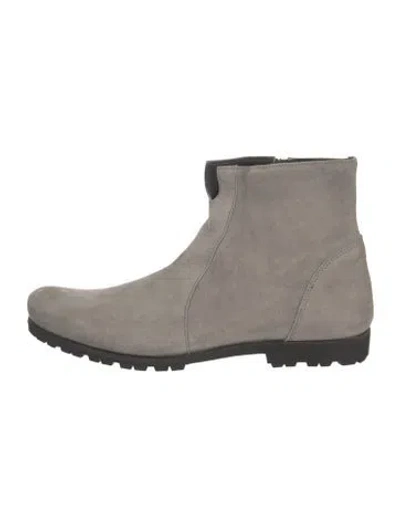 Pre-owned Billy Reid Suede Boots In Grey