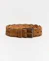 Billy Reid Suede Braided Belt In Brown