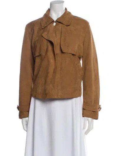 Pre-owned Billy Reid Suede Jacket In Brown