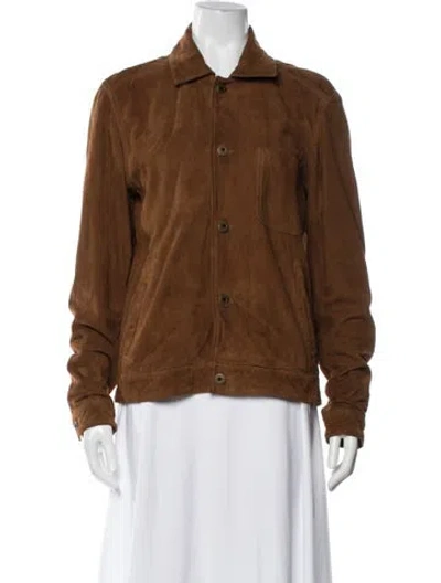 Pre-owned Billy Reid Suede Jacket In Brown