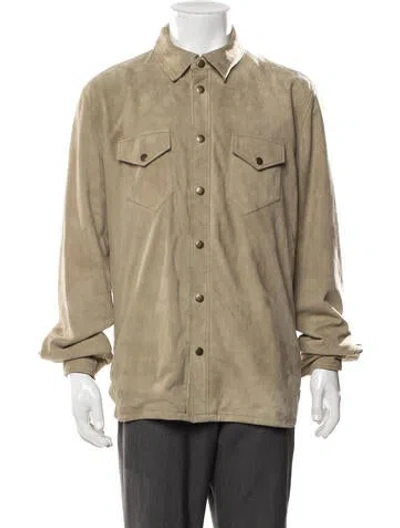Pre-owned Billy Reid Suede Jacket In Green