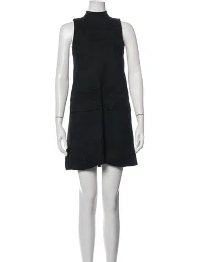 Pre-owned Billy Reid Suede Mini Dress In Black