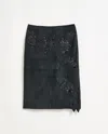 Billy Reid Suede Statement Pencil Skirt In Black