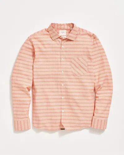 Billy Reid Textural Stripe John T Shirt In Pink
