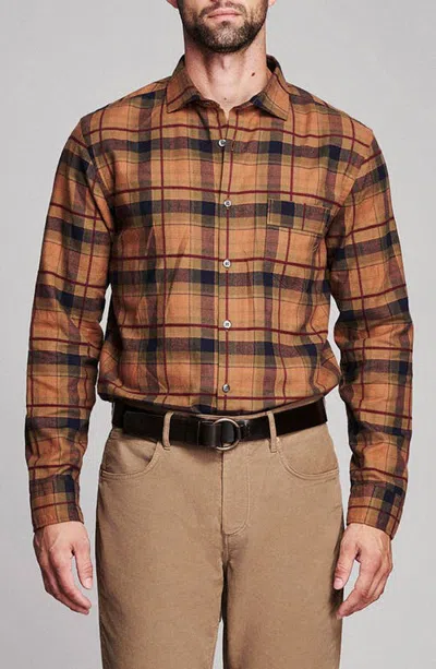 Billy Reid Textured Pickwick Plaid Button Up Shirt In Multi