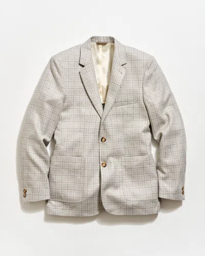 Billy Reid Textured Plaid Silk Wool Walton Jacket In Silver
