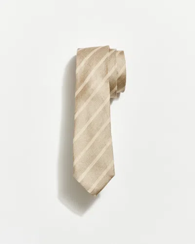 Billy Reid Tonal Striped Tie In Neutral