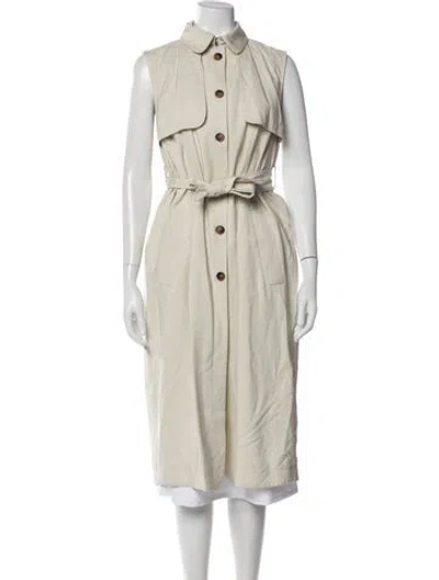 Pre-owned Billy Reid Trench Coat In Neutral