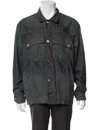 Pre-owned Billy Reid Trucker Jacket In Blue
