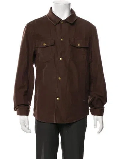 Pre-owned Billy Reid Trucker Jacket In Brown