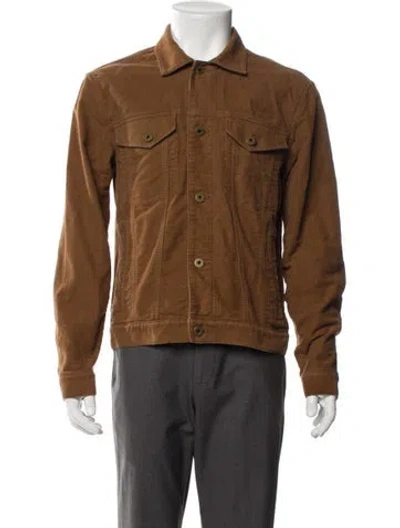 Pre-owned Billy Reid Trucker Jacket In Brown