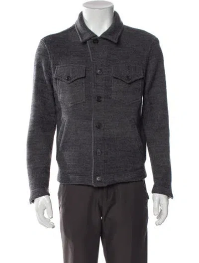 Pre-owned Billy Reid Trucker Jacket In Gray