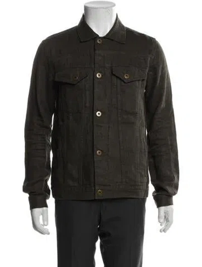 Pre-owned Billy Reid Trucker Jacket In Green