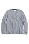 Billy Reid Tuck Stripe Crewneck Sweater In Dark Denim