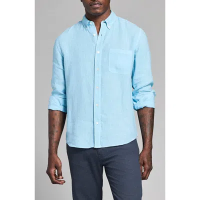 Billy Reid Tuscumbia Linen Button-down Shirt In Blue