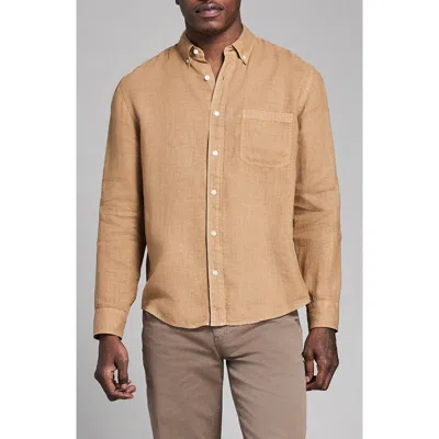 Billy Reid Tuscumbia Linen Button-down Shirt In Brown