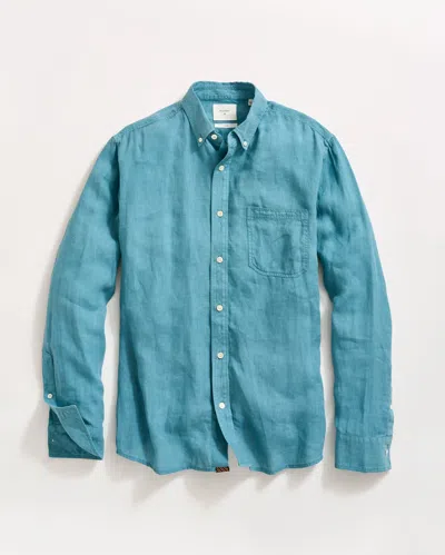 Billy Reid Tuscumbia Linen Shirt Button Down In Blue
