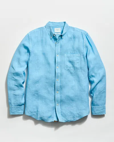 Billy Reid Tuscumbia Linen Shirt Button Down In Blue