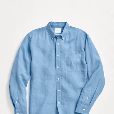 Billy Reid Tuscumbia Linen Shirt Button Down In Blue