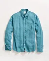 Billy Reid Tuscumbia Linen Shirt Button Down In Steel Blue