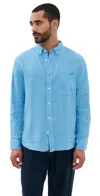 Billy Reid Tuscumbia Linen Shirt French Blue In French Blue