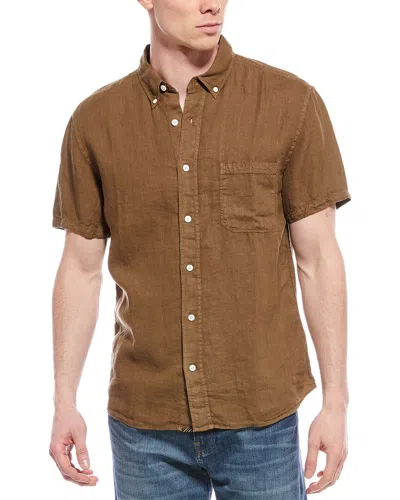 Billy Reid Tuscumbia Linen Shirt In Green