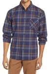 Billy Reid Tuscumbia Shirt Men's Navy Plaid Long Sleeve Button-down Gbo58 In Blue