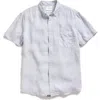 Billy Reid Short Sleeve Linen Tuscumbia Shirt Button Down
