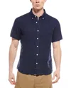 Billy Reid Tuscumbia Standard Fit Linen Shirt In Blue